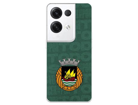 Carcasa para OPPO Reno 8 Pro Del Rio Ave Fc Escudo Fondo Verde Licencia Oficial Rio Ave Fc OPPO Transparente