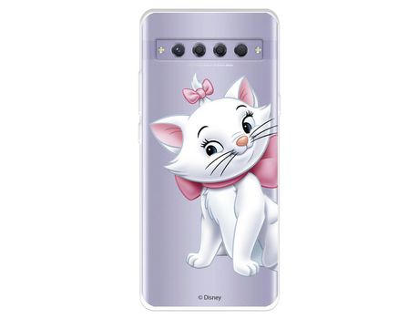 Carcasa para TCL 10 Plus Oficial De Disney Marie Silueta Los Aristogatos TCL Transparente