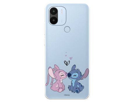 Carcasa para XIAOMI Redmi A1 Oficial De Disney Angel & Stitch Beso Lilo & Stitch XIAOMI Transparente