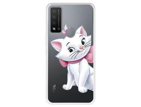 Carcasa para TCL 20R 5G Oficial De Disney Marie Silueta Los Aristogatos TCL Transparente