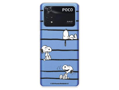 Carcasa para XIAOMI Poco M4 Pro 4G Oficial De Peanuts Snoopy Rayas Snoopy XIAOMI Transparente