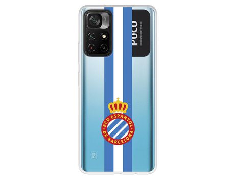 Carcasa para XIAOMI Poco M4 Pro 5G Del Escudo Albiceleste Licencia Oficial Rcd Espanyol XIAOMI Transparente
