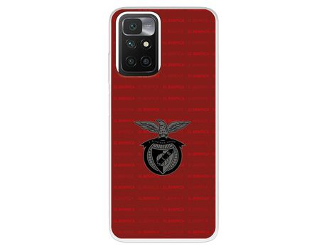 Carcasa para XIAOMI Redmi 10 Del Escudo Fondo Granate Licencia Oficial Benfica XIAOMI Transparente
