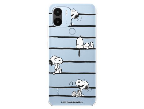 Carcasa para XIAOMI Redmi A1 Oficial De Peanuts Snoopy Rayas Snoopy XIAOMI Transparente