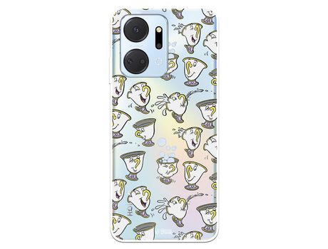 Carcasa para HUAWEI Honor X7A Oficial De Disney Chip Potts Siluetas La Bella Y La Bestia HUAWEI Transparente