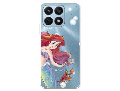 Carcasa para HUAWEI Honor X8A Oficial De Disney Ariel Y Sebastián Burbujas La Sirenita HUAWEI Transparente
