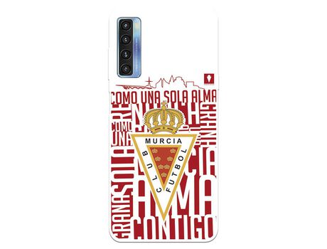 Carcasa para TCL 20L Del Real Murcia Escudo Fondo Blanco Licencia Oficial Real Murcia TCL Transparente