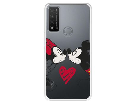 Carcasa para TCL 20R 5G Oficial De Disney Mickey Y Minnie Beso Clásicos Disney TCL Transparente