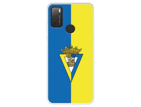 Carcasa para TCL 20Y Del Cádiz Cf Escudo Fondo Bicolor Licencia Oficial Cádiz Cf TCL Transparente