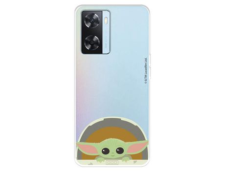 Carcasa para OPPO A57S Oficial De Star Wars Baby Yoda Sonrisas The Mandalorian OPPO Transparente