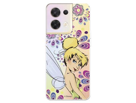 Carcasa para OPPO Reno 8 Oficial De Disney Campanilla Flores Peter Pan OPPO Transparente