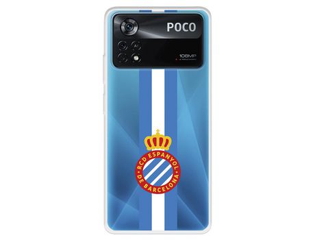 Carcasa para XIAOMI Poco X4 Pro Del Escudo Albiceleste Licencia Oficial Rcd Espanyol XIAOMI Transparente