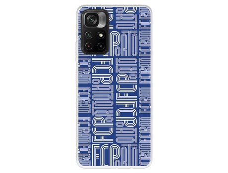 Carcasa para XIAOMI Poco M4 Pro 5G Del Fútbol Club Oporto Nombre Fondo Azul Licencia Oficial Fútbol Club Oporto XIAOMI Transparente