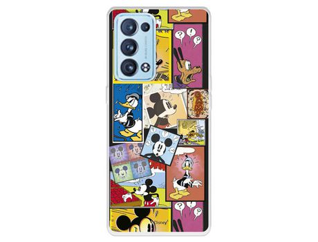 Carcasa para OPPO Reno6 Pro Oficial De Disney Mickey Comic Clásicos Disney OPPO Transparente