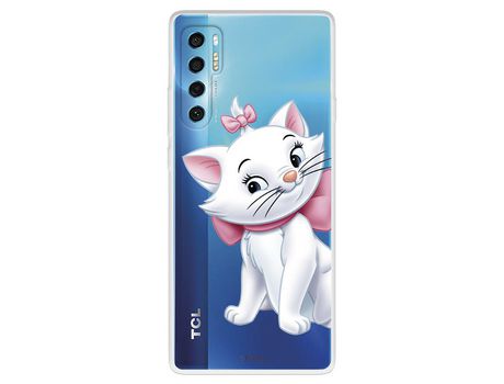 Carcasa para TCL 20 Pro 5G Oficial De Disney Marie Silueta Los Aristogatos TCL Transparente