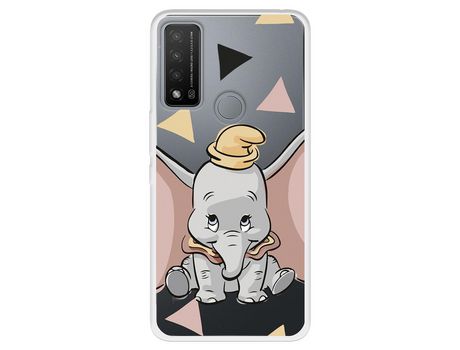 Carcasa para TCL 20R 5G Oficial De Disney Dumbo Silueta Transparente Dumbo TCL Transparente