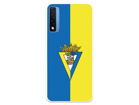 Carcasa para TCL 20 5G Del Cádiz Cf Escudo Fondo Bicolor Licencia Oficial Cádiz Cf TCL Transparente