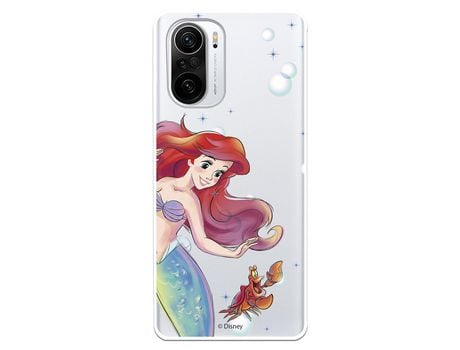 Carcasa para XIAOMI Poco F3 Oficial De Disney Ariel Y Sebastián Burbujas La Sirenita XIAOMI Transparente