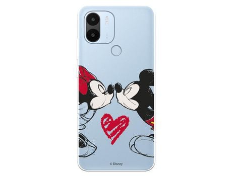 Carcasa para XIAOMI Redmi A1 Oficial De Disney Mickey Y Minnie Beso Clásicos Disney XIAOMI Transparente