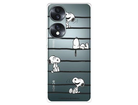 Carcasa para HUAWEI Honor 70 Oficial De Peanuts Snoopy Rayas Snoopy HUAWEI Transparente