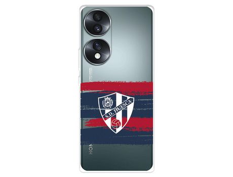 Carcasa para HUAWEI Honor 70 Del Sd Huesca Rayas Transparente Licencia Oficial Sd Huesca HUAWEI Transparente