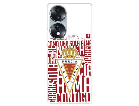 Carcasa para HUAWEI Honor 70 Del Real Murcia Escudo Fondo Blanco Licencia Oficial Real Murcia HUAWEI Transparente