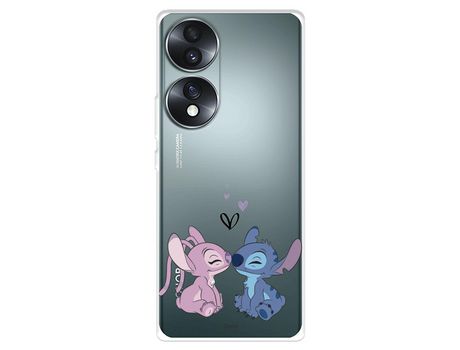 Carcasa para HUAWEI Honor 70 Oficial De Disney Angel & Stitch Beso Lilo & Stitch HUAWEI Transparente
