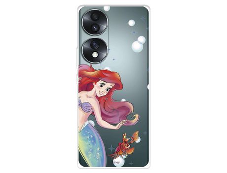 Carcasa para HUAWEI Honor 70 Oficial De Disney Ariel Y Sebastián Burbujas La Sirenita HUAWEI Transparente