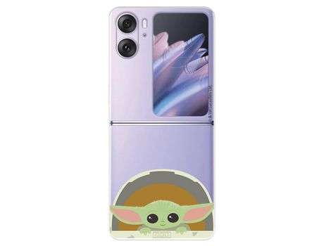 Carcasa para OPPO Find N2 Flip Oficial De Star Wars Baby Yoda Sonrisas The Mandalorian OPPO Transparente