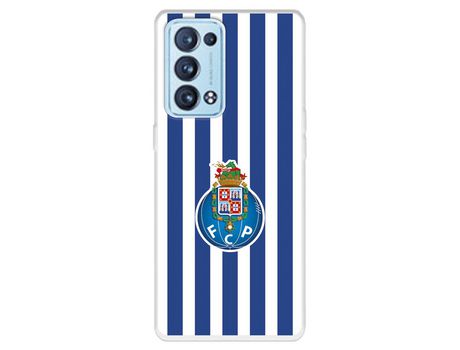 Carcasa para OPPO Reno6 Pro Del Fútbol Club Oporto Escudo Rayas Licencia Oficial Fútbol Club Oporto OPPO Transparente