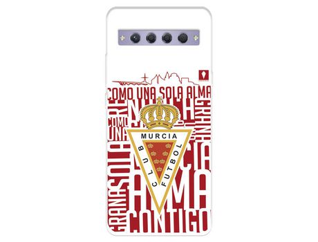 Carcasa para TCL 10 Plus Del Real Murcia Escudo Fondo Blanco Licencia Oficial Real Murcia TCL Transparente