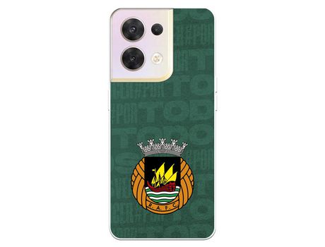 Carcasa para OPPO Reno 8 Del Rio Ave Fc Escudo Fondo Verde Licencia Oficial Rio Ave Fc OPPO Transparente
