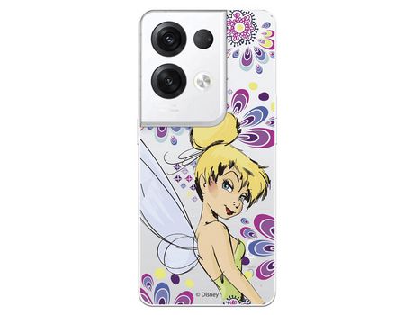 Carcasa para OPPO Reno 8 Pro Oficial De Disney Campanilla Flores Peter Pan OPPO Transparente