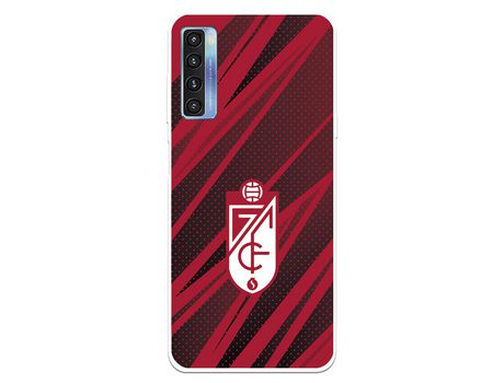 Carcasa para TCL 20L Del Granada Cf Escudo Líneas Rojas Y Negras Licencia Oficial Granada Cf TCL Transparente