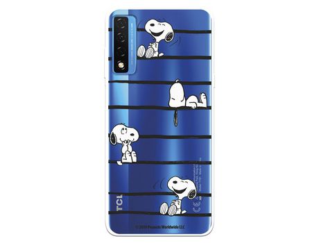 Carcasa para TCL 20L Oficial De Peanuts Snoopy Rayas Snoopy TCL Transparente