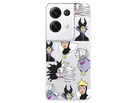 Carcasa para OPPO Reno 8 Pro Oficial De Disney Villanas Patrón Villanas Disney OPPO Transparente