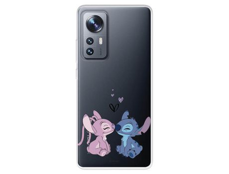 Carcasa para XIAOMI 12 Pro Oficial De Disney Angel & Stitch Beso Lilo & Stitch XIAOMI Transparente