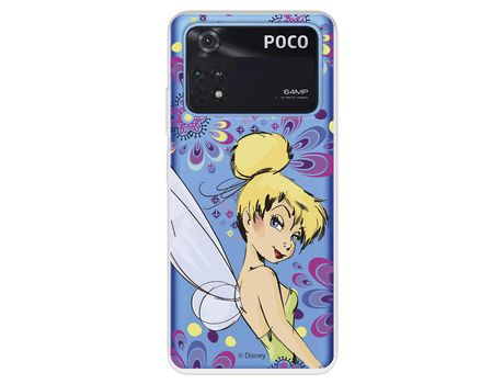 Carcasa para XIAOMI Poco M4 Pro 4G Oficial De Disney Campanilla Flores Peter Pan XIAOMI Transparente