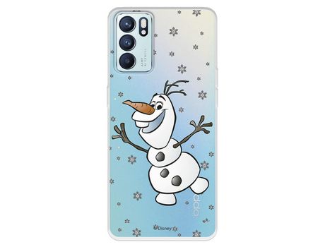 Carcasa para OPPO Reno6 Oficial De Disney Olaf Transparente Frozen OPPO Transparente