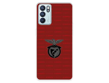 Carcasa para OPPO Reno6 Del Escudo Fondo Granate Licencia Oficial Benfica OPPO Transparente