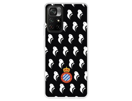 Carcasa para XIAOMI Poco M4 Pro 5G Del Escudo Patron Fondo Negro Licencia Oficial Rcd Espanyol XIAOMI Transparente