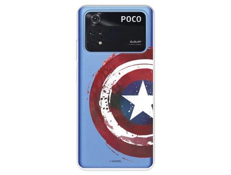 Carcasa para XIAOMI Poco M4 Pro 4G Oficial De Marvel Capitán América Escudo Transparente Marvel XIAOMI Transparente