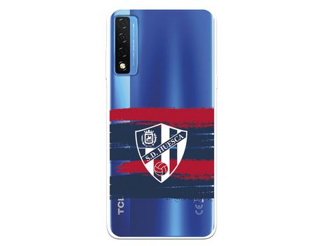 Carcasa para TCL 20 5G Del Sd Huesca Rayas Transparente Licencia Oficial Sd Huesca TCL Transparente