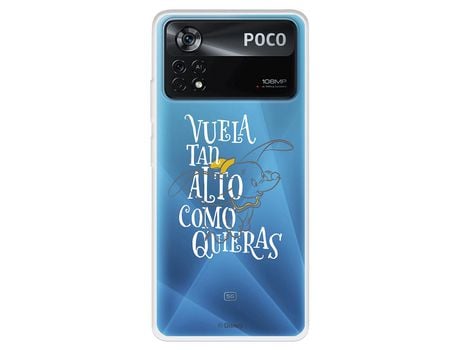 Carcasa para XIAOMI Poco X4 Pro Oficial De Disney Dumbo Vuela Tan Alto Dumbo XIAOMI Transparente
