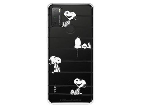 Carcasa para TCL 20Y Oficial De Peanuts Snoopy Rayas Snoopy TCL Transparente