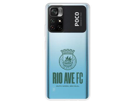 Carcasa para XIAOMI Poco M4 Pro 5G Del Escudo Leather Case Negra Licencia Oficial Rio Ave Fc XIAOMI Transparente
