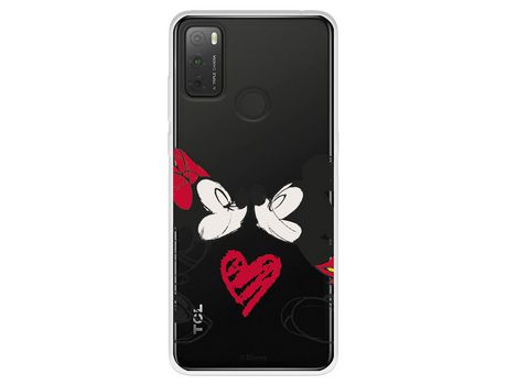 Carcasa para TCL 20Y Oficial De Disney Mickey Y Minnie Beso Clásicos Disney TCL Transparente