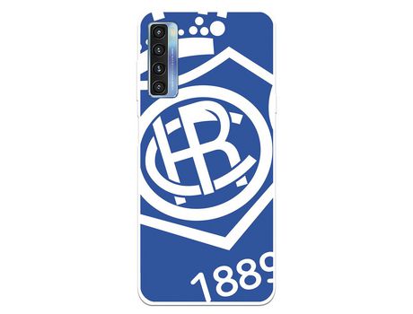 Carcasa para TCL 20L Del Real Club Recreativo De Huelva Escudo Fondo Azul Licencia Oficial Real Club Recreativo De Huelva TCL Transparente