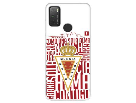 Carcasa para TCL 20Y Del Real Murcia Escudo Fondo Blanco Licencia Oficial Real Murcia TCL Transparente
