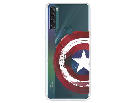 Carcasa para TCL 20 Se Oficial De Marvel Capitán América Escudo Transparente Marvel TCL Transparente
